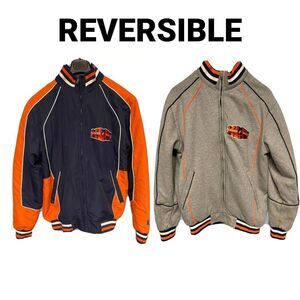 Super Bowl XLIV Reversible Jacket Orange Gray Blue South Florida 02.07.10 Size L